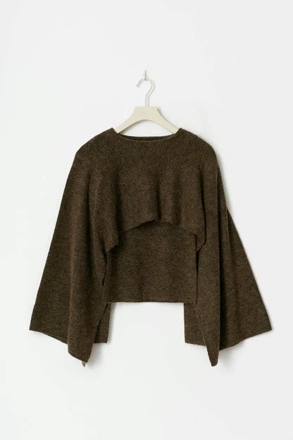 Elyana - Knitted cape top