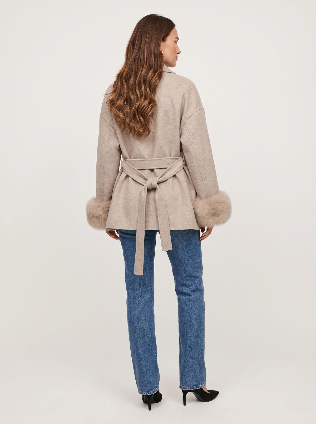 Elyana - Nemali Coat beige dos