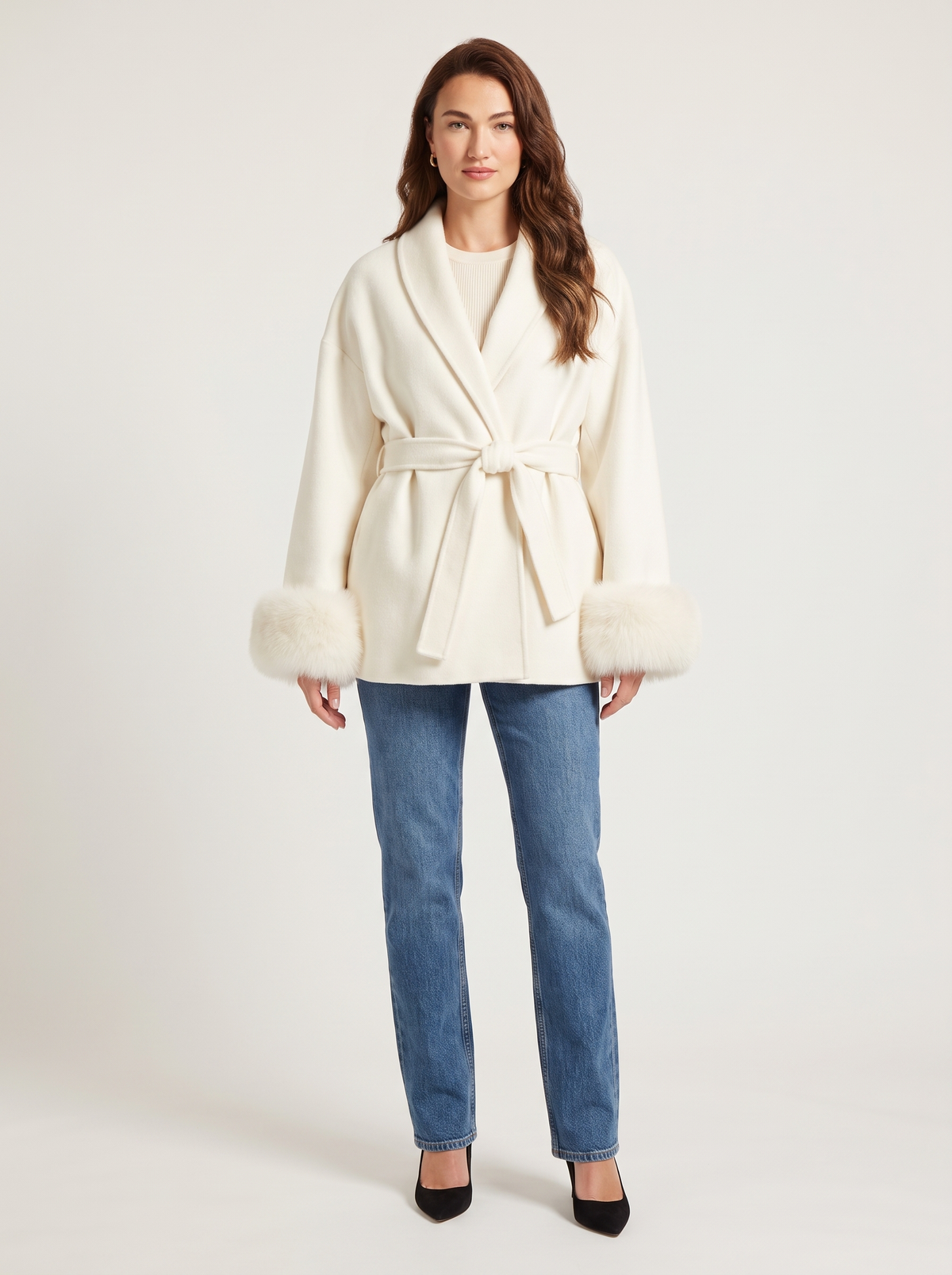 Elyana - Nemali Coat white face