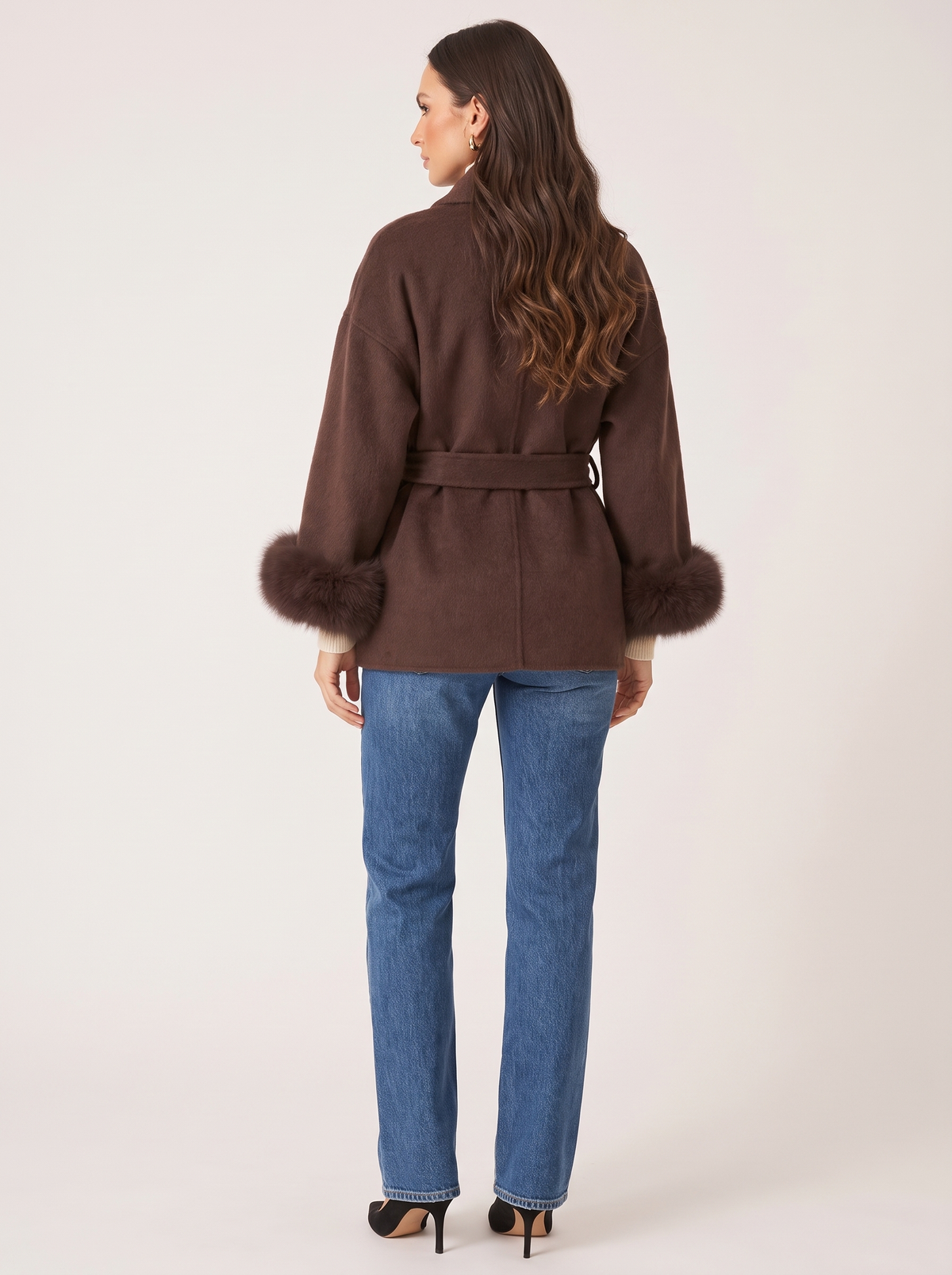Elyana - Nemali Coat brown dos