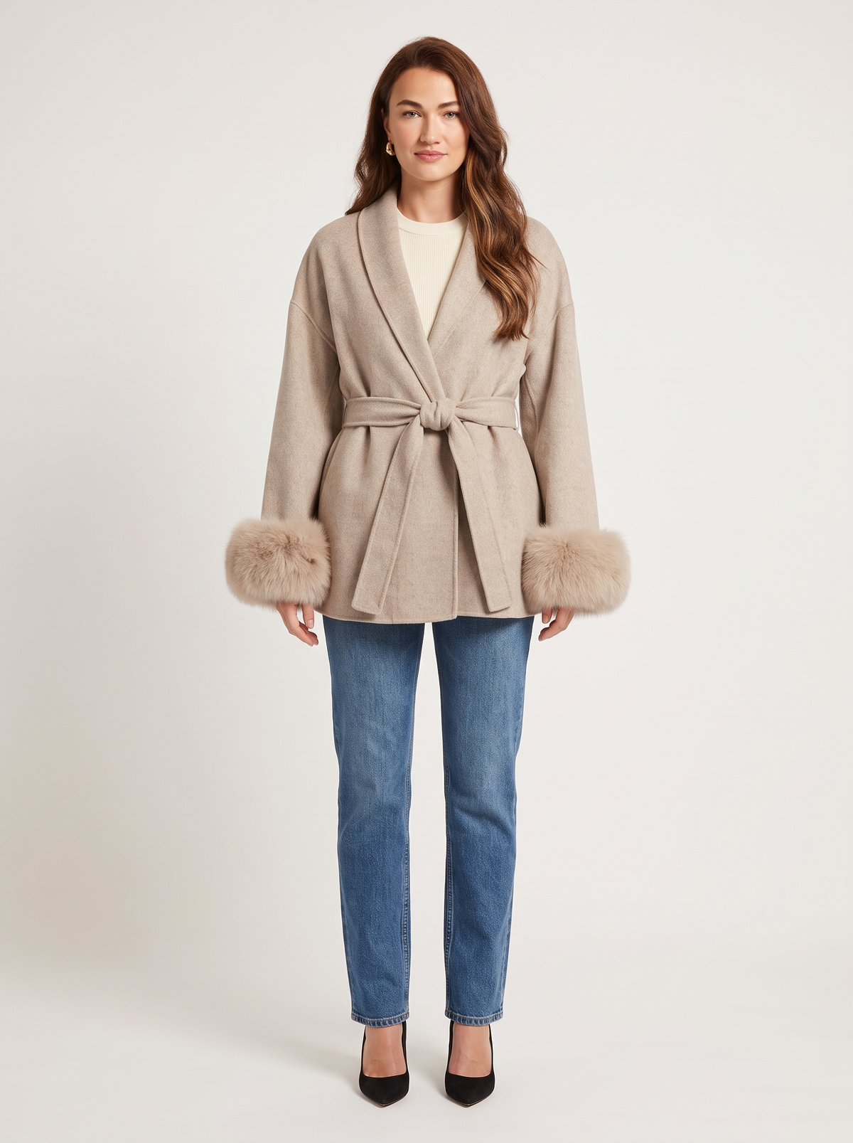 Elyana - Nemali Coat beige face