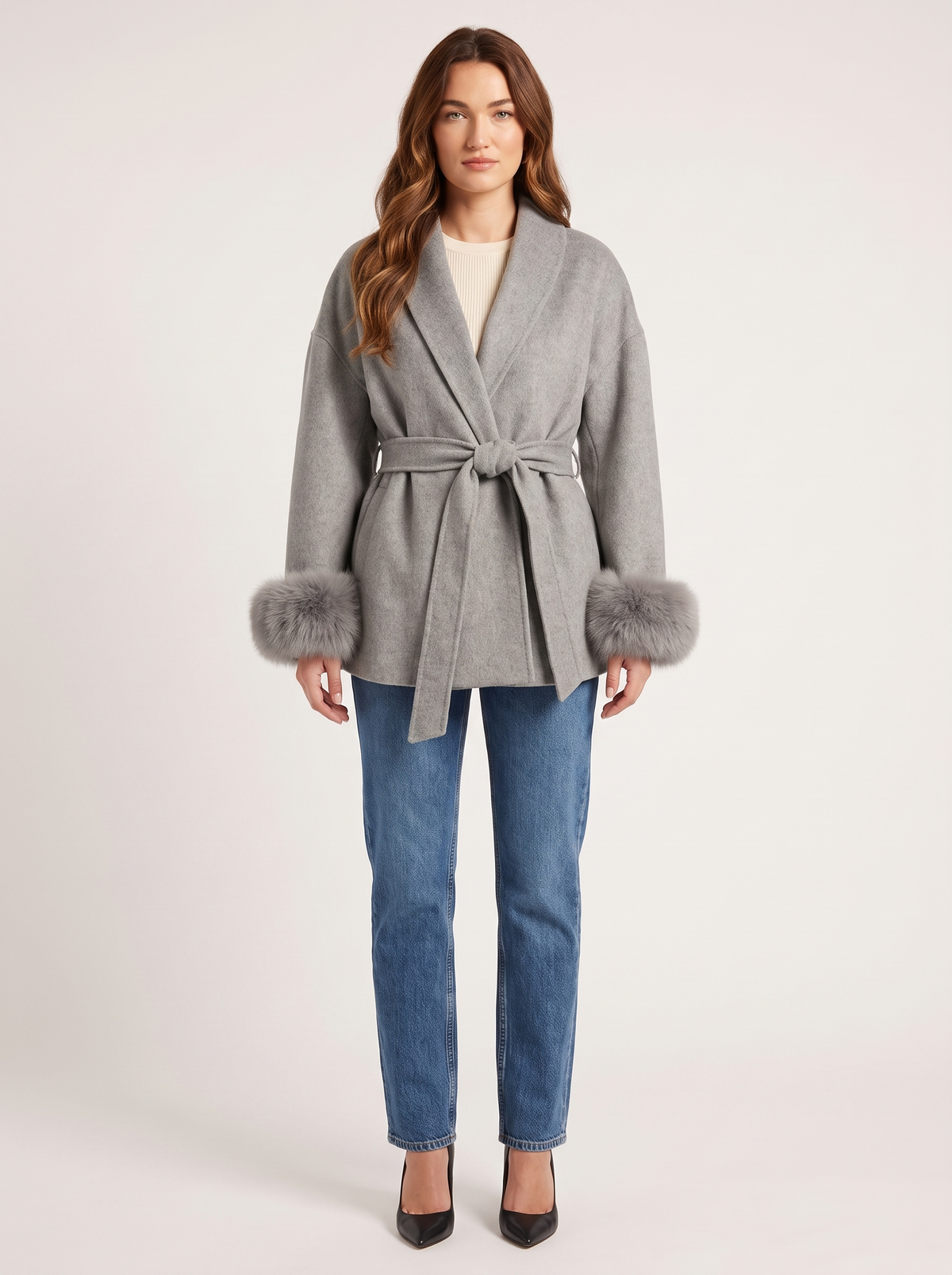 Elyana - Nemali Coat grey face